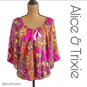 SOLD Alice & Trixie 100% Silk Flowy Top XS